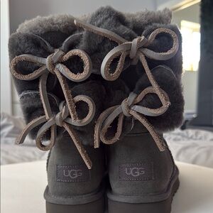 UGG Charcoal Fur-Lined Boots